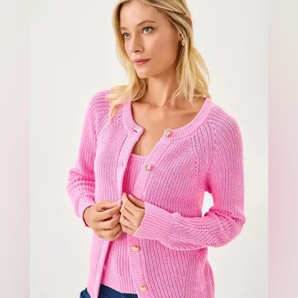 Lilly Pulitzer Sweaters - Lilly Pulitzer Bristow Cardigan Size Small Pink Bliss NEW